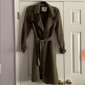Anthropologie Harvey Suede Trench Coat